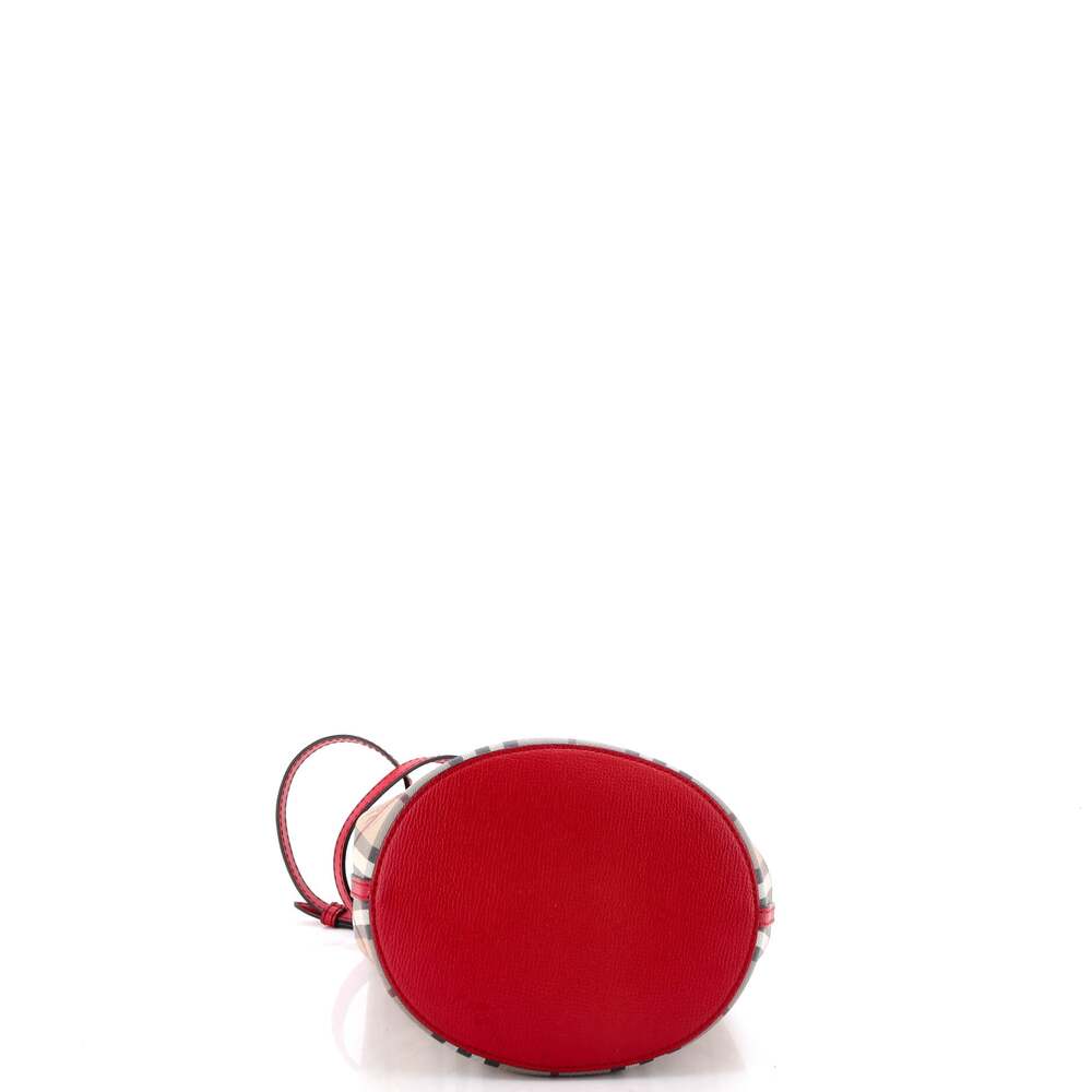 Burberry Lorne Bucket Bag Haymarket #248617B10B - Picture 4 of 6